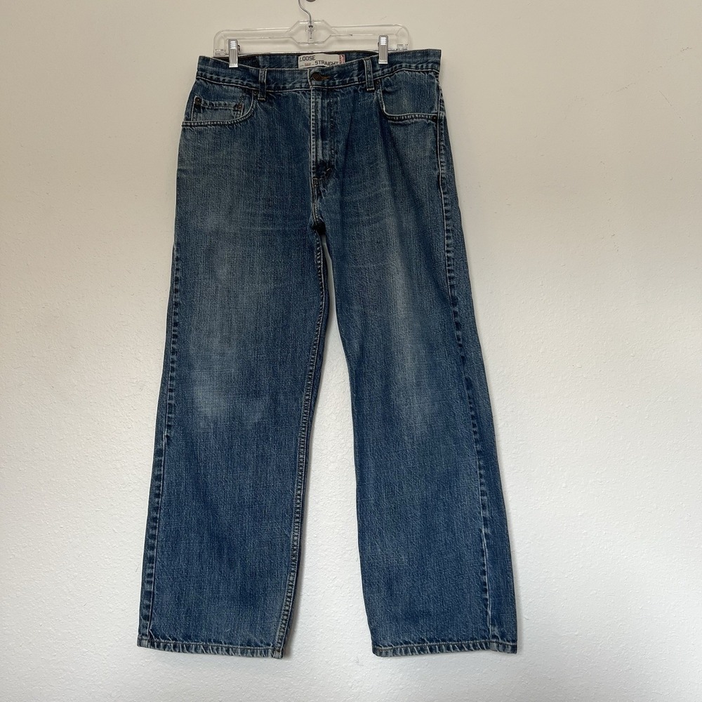 Vintage Y2K Levis 569 Loose Straight Fit Jeans Mens 36x32 Baggy Faded Wide Leg